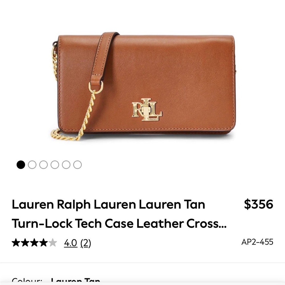 Lauren Ralph Lauren Brown Leather Crossbody